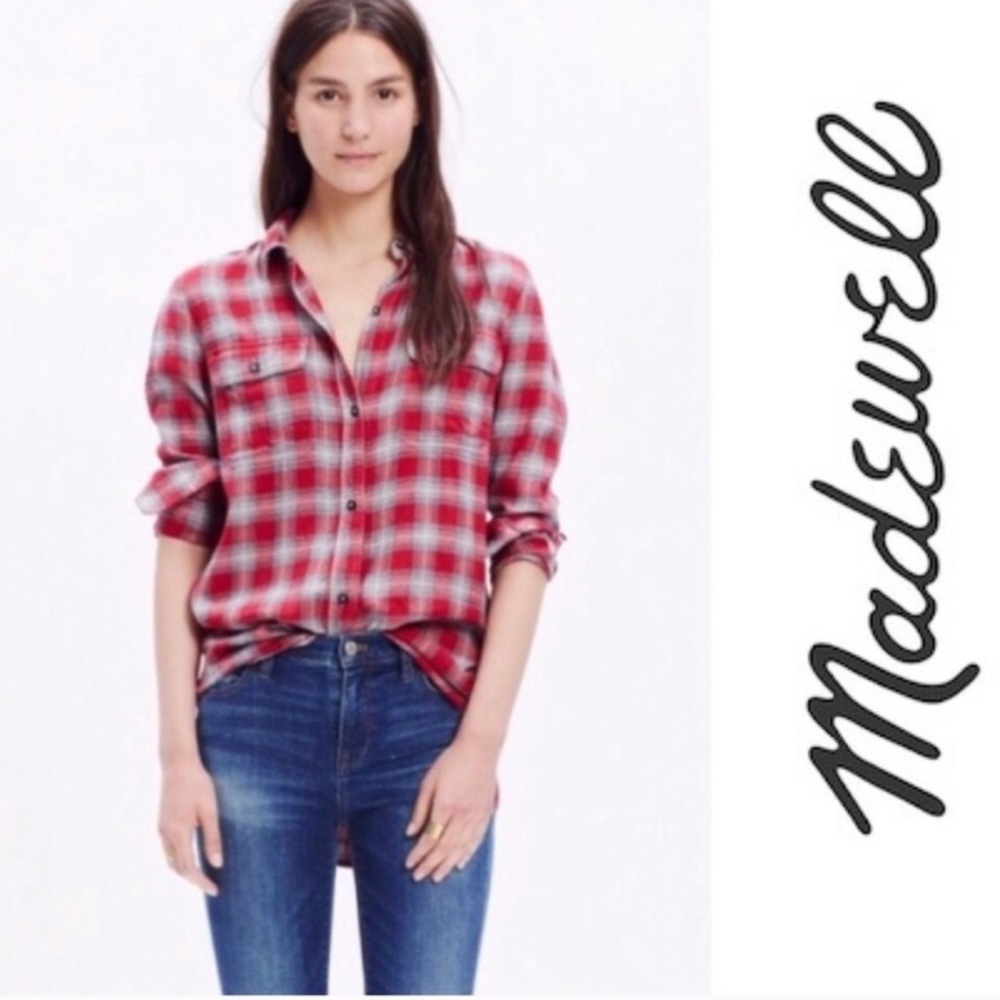 Madewell Ex-boyfriend Fairfax plaid shirt